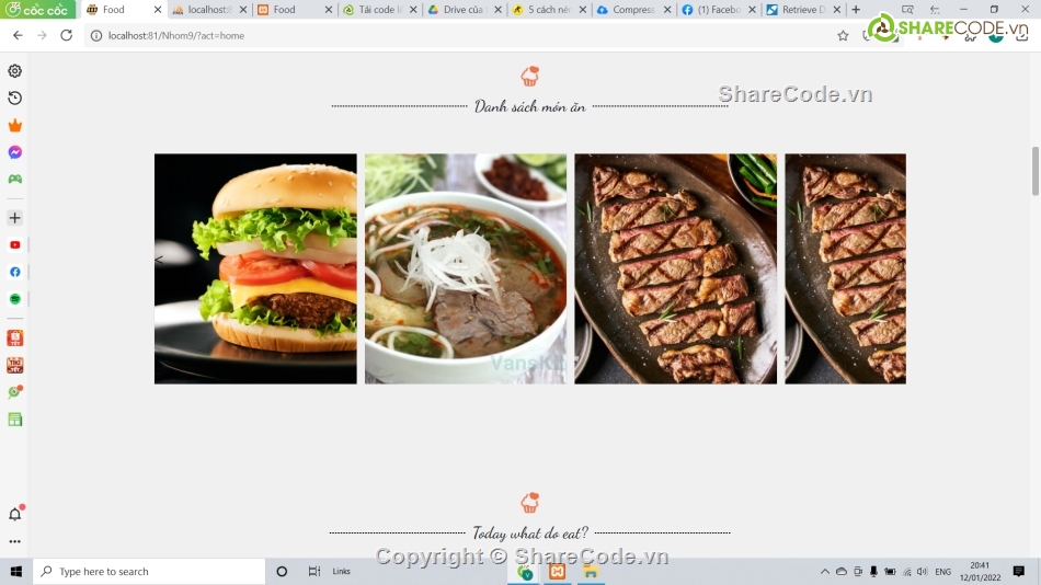 code web ẩm thực,website nhà hàng,code ẩm thực