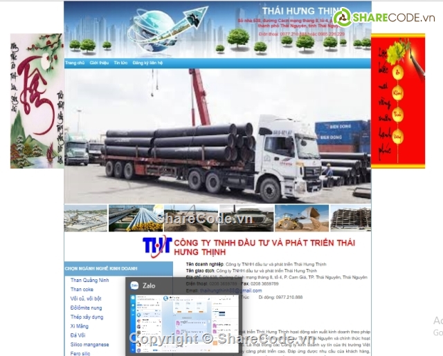 website giới thiệu,website xây dựng,website đa ngành nghề,website doanh nghiệp,thaihungthinh