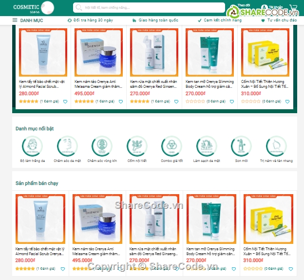 shop mỹ phẩm,Web shop mỹ phẩm,web mỹ phẩm