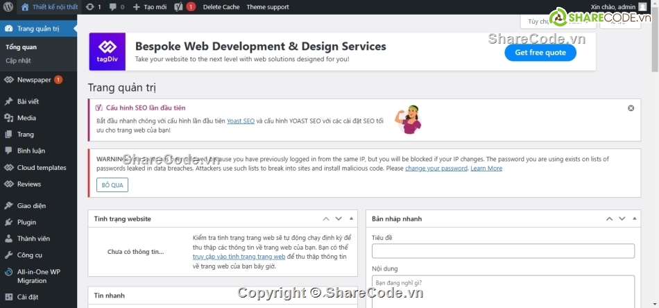 code website,chuẩn seo,nội thất,responsive,full code + báo cáo,thiết kế nội thất