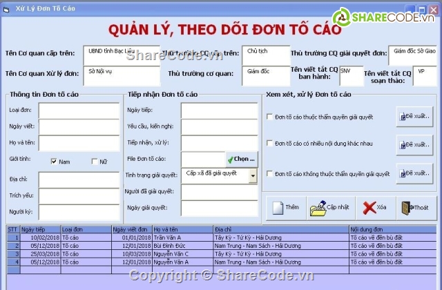 code quy trình xử lý đơn,code xử lý đơn tố cáo,code thụ lý giải quyết đơn,code tiếp công dân,code luật tố cáo,code xu ly don