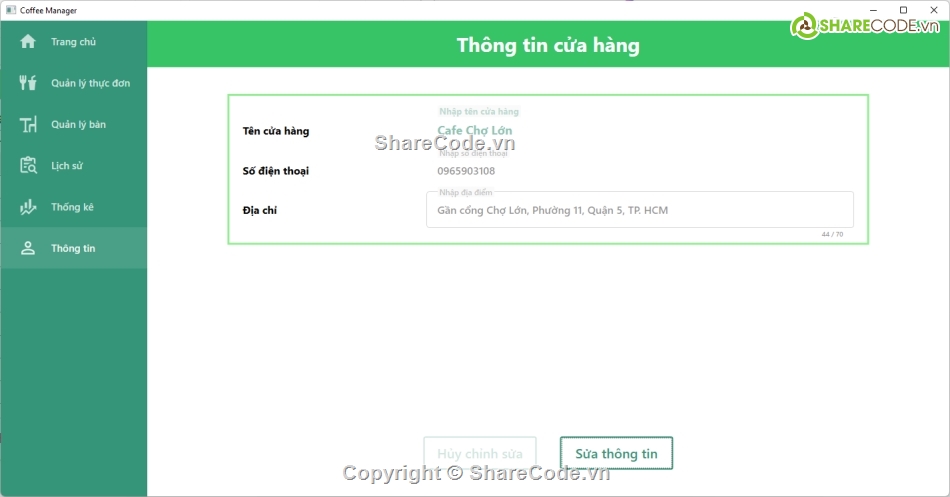 Manager,giao diện web đẹp,coffee