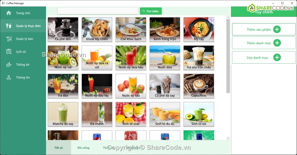Manager,giao diện web đẹp,coffee