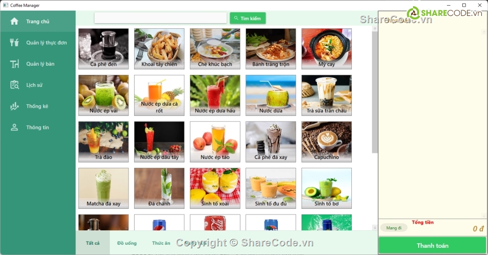 Manager,giao diện web đẹp,coffee