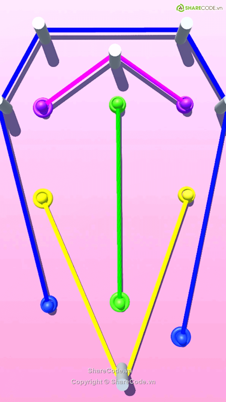 Unity Complete Project,trending game,Color Rope Puzzle