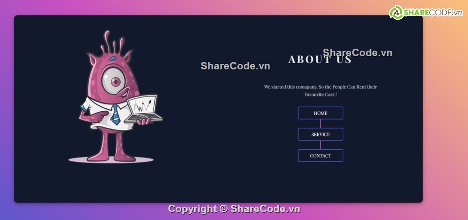 Cổng thông tin,thuê xe,code cho thuê xe php