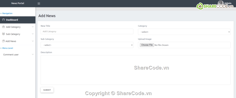 Cổng thông tin,Code website tin tức,Code php tin tức