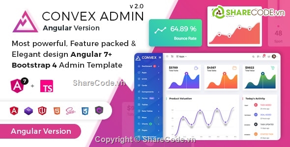 angular6,typescript,dashboard,admin,angular,Convex admin