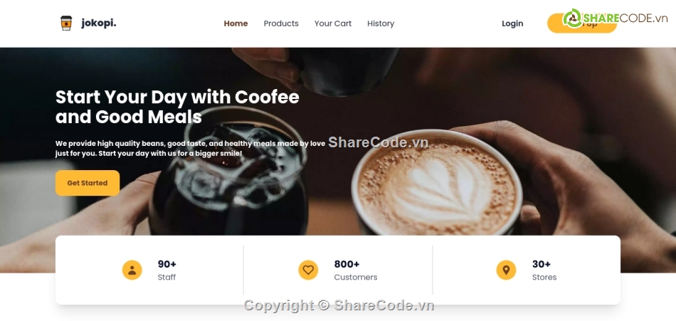 shop bán hàng,bán hàng,cafe,bán cafe,react