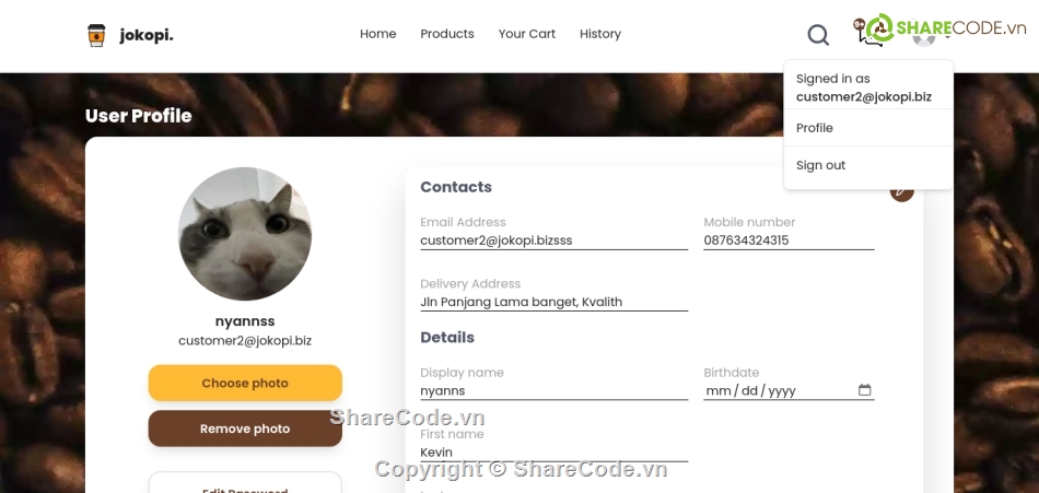 shop bán hàng,bán hàng,cafe,bán cafe,react