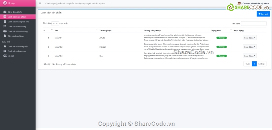 mỹ phẩm,làm đẹp,php