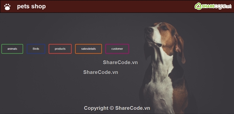 thú cưng,php,bán hàng  php,cửa hàng thú cưng