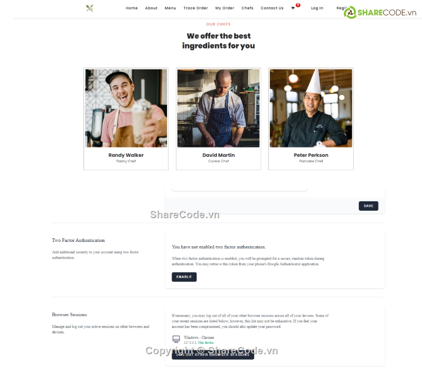 Laravel,điện tử,thương mại,nhà hàng