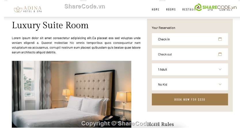 react native,đặt phòng khách sạn,Đặt phòng