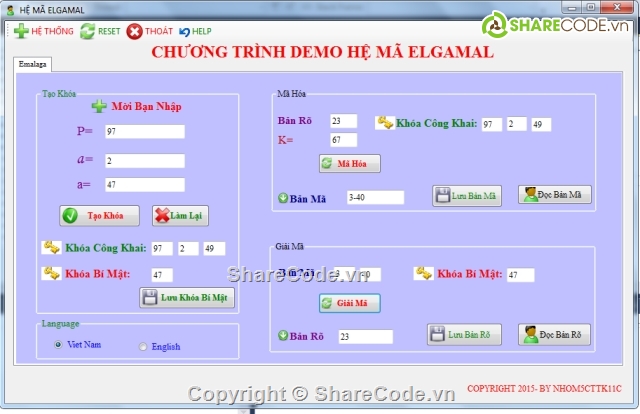 elgamal,hệ mã,c#,he ma elgamal,visual c#,Hệ Mã  Elgamal