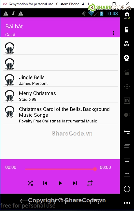 Android nghe nhac online,source code android mp3,mã nguồn ứng dụng android,Code ứng dụng nghe nhạc Zing MP3