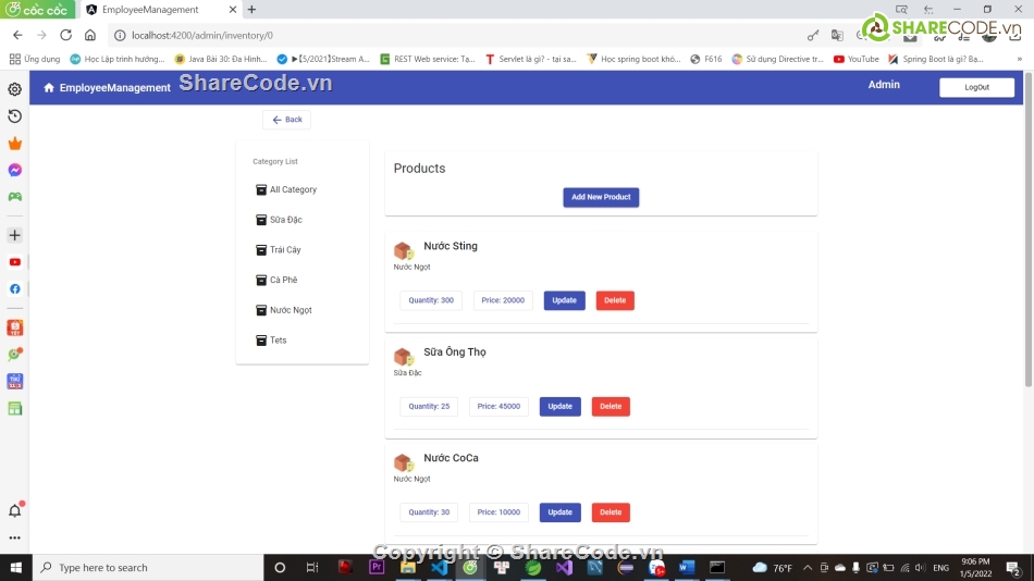 Code phần mềm quản lý,Website Quản Lý Công Nhân,Website Quản Lý kho,Spring Boot Angular