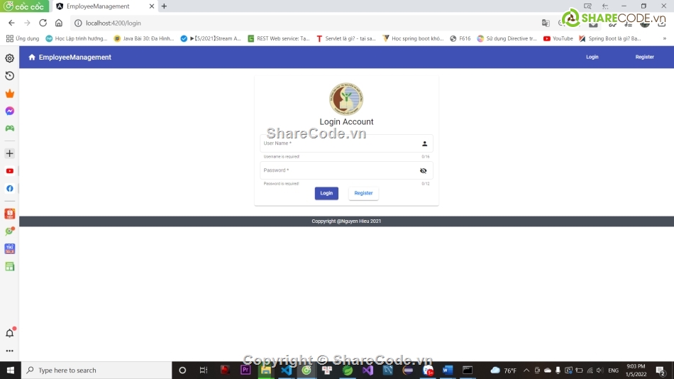 Code phần mềm quản lý,Website Quản Lý Công Nhân,Website Quản Lý kho,Spring Boot Angular