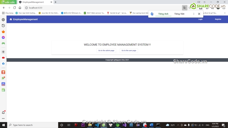 Code phần mềm quản lý,Website Quản Lý Công Nhân,Website Quản Lý kho,Spring Boot Angular