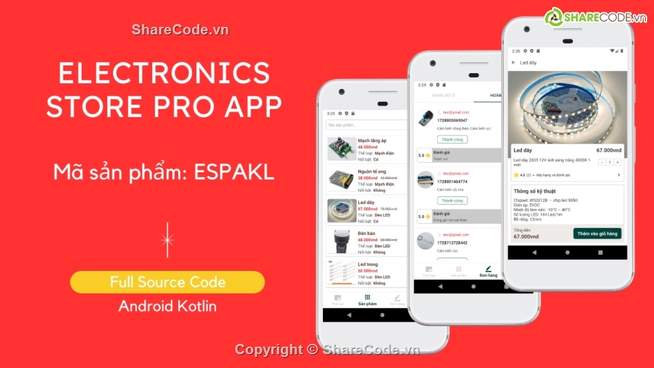 electronics ecommerce android app,code electronic app java,app bán hàng điện tử android