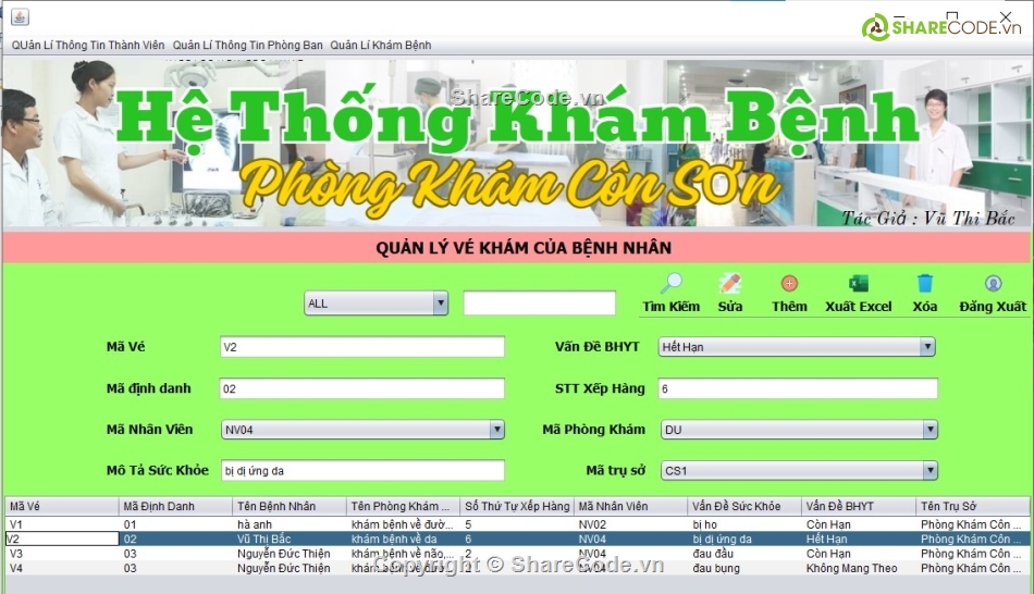 javaswing,quản lí khám bệnh javaswing,khám bệnh,bệnh viện,thuốc,quản lí phòng khám bệnh