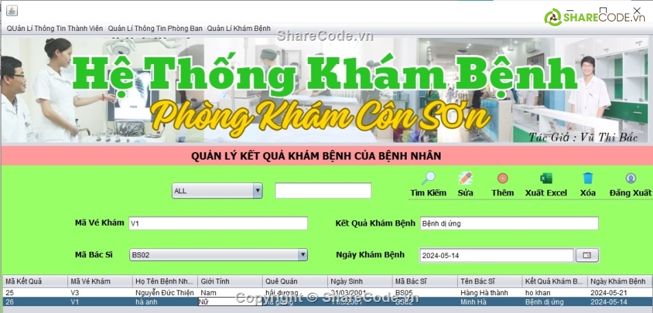 javaswing,quản lí khám bệnh javaswing,khám bệnh,bệnh viện,thuốc,quản lí phòng khám bệnh