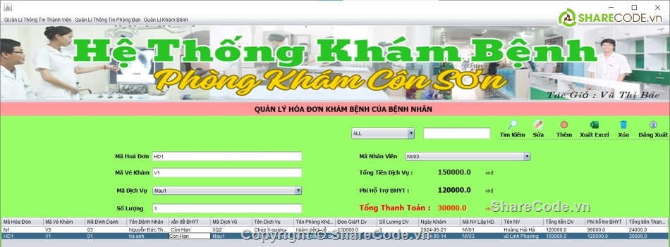 javaswing,quản lí khám bệnh javaswing,khám bệnh,bệnh viện,thuốc,quản lí phòng khám bệnh
