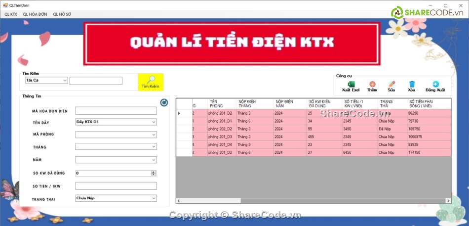 winform c#,hệ thống quản lí kí túc xá winform c#,quản lí kí túc xá,winform sqlserver,kí túc xá