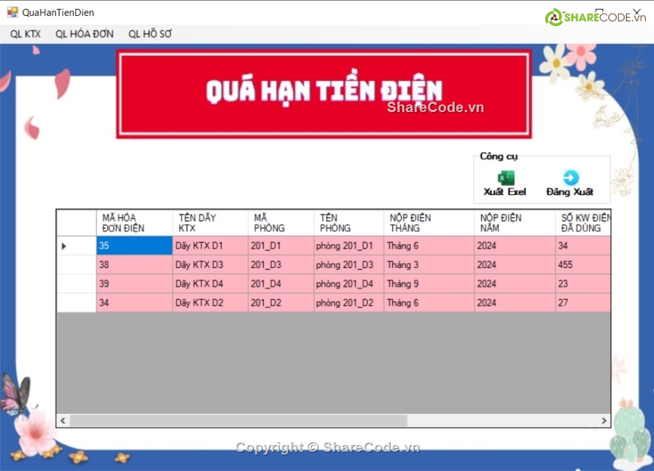 winform c#,hệ thống quản lí kí túc xá winform c#,quản lí kí túc xá,winform sqlserver,kí túc xá