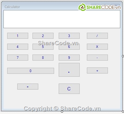 máy tính cầm tay,ứng dụng calculator,code máy tính cá nhân c#,calculator,máy tính cầm tay C#