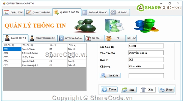 phần mềm quản lý,quản lý chấm thi,phần mềm quản lý thi,Quản lý chấm thi