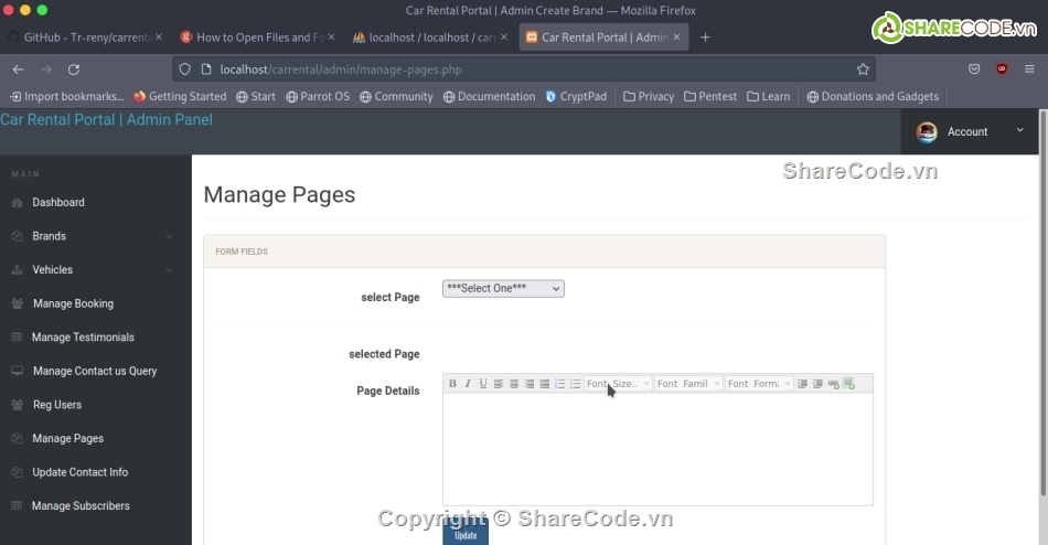 Đồ án,code cho thuê xe php,code cho thuê xe