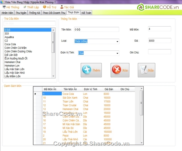 đồ án tốt nghiệp,Quản Lý Quán Ăn,Chương Trình Quản Lý,quản lý cửa hàng