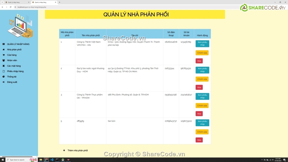 web quản lý,Đồ án quản lý,web php,Đồ án