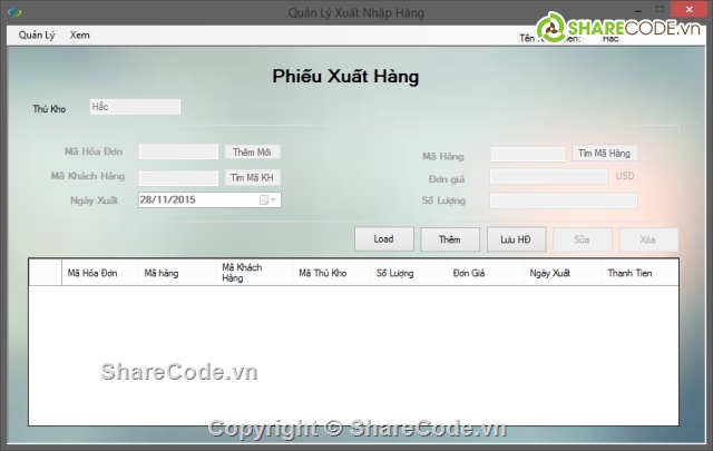 Quản lý xuất nhập hàng,quản lý kho,đồ án quản lý kho c#,Quản lý hàng hóa