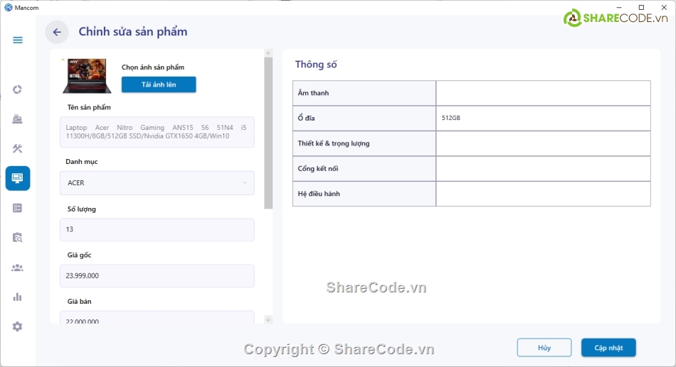 Quản lý bán máy tính,đồ án bán máy tính,quản lý máy tính