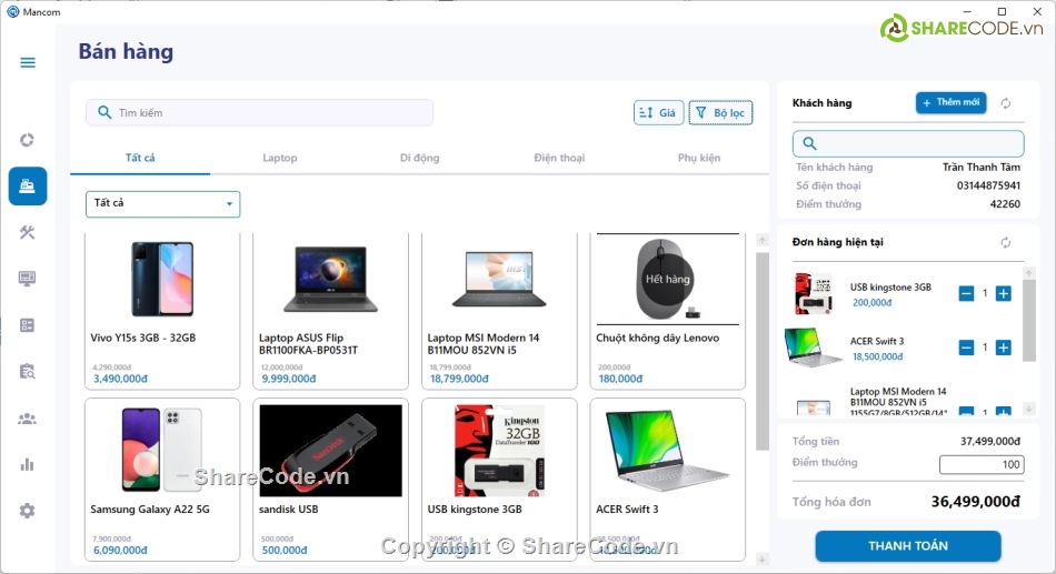 Quản lý bán máy tính,đồ án bán máy tính,quản lý máy tính