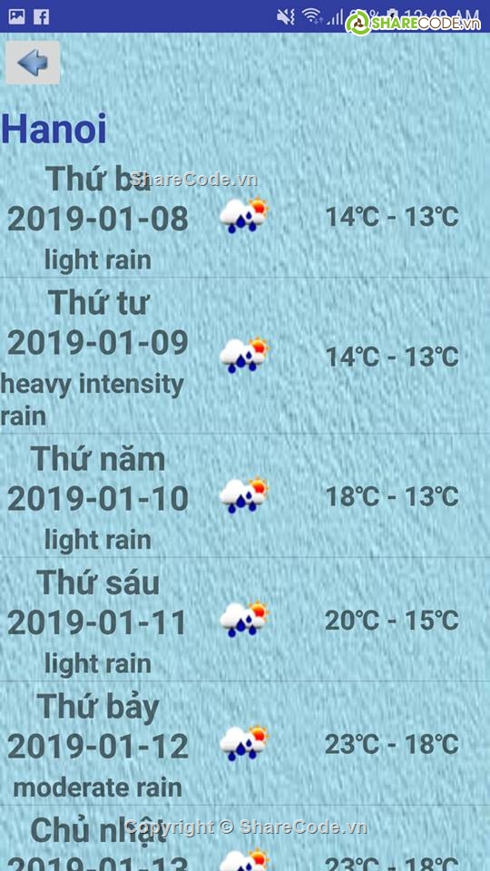 Đồ án,thời tiết,dự báo thời tiết,ứng dụng dự báo thời tiết,app dự báo thời tiết,code android dự báo thời tiết