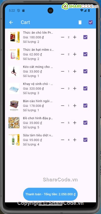 Flutter,App bán hàng,Đồ án