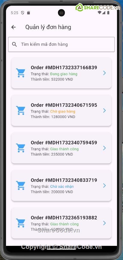 Flutter,App bán hàng,Đồ án