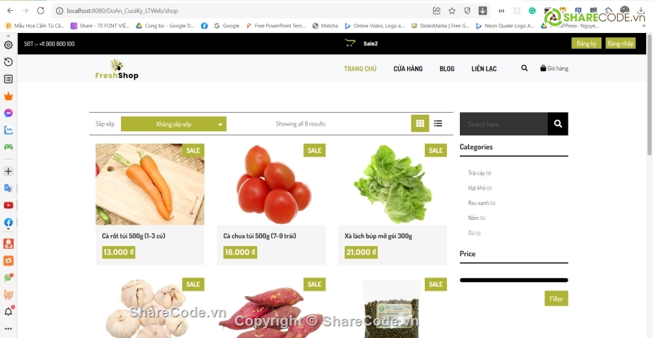 web bán rau củ quả,code web rau củ quả jsp,code website thực phẩm sạch