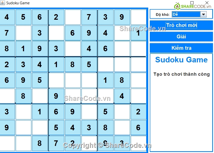 Sudoku,Đồ án Java,game Sudoku,game Sudoku Java,Code sudoku