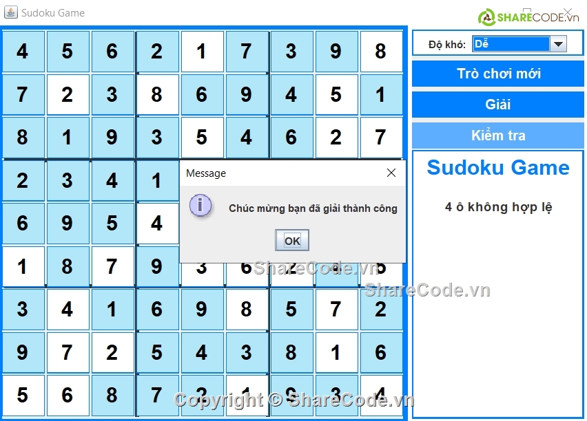 Sudoku,Đồ án Java,game Sudoku,game Sudoku Java,Code sudoku