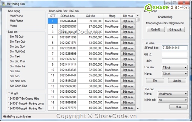 web quản lý sim,code ban sim the,đồ án tốt nghiệp,web bán sim