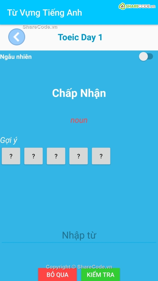 Đồ án,học từ vựng,do an tot nghiep,tieng anh android,tu vung tieng anh,ung dung kiem tra tieng anh android