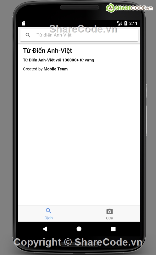 app từ điển,code từ điển,từ điển android,từ điển anh việt,đồ án mobile app