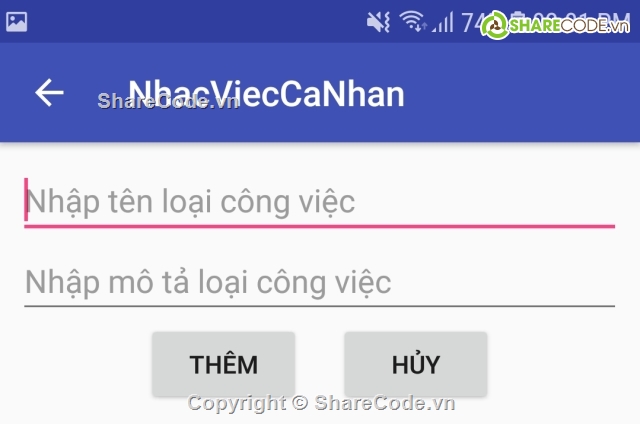 Ứng dụng  Android,nhắc nhở công việc,nhắc việc cá nhân