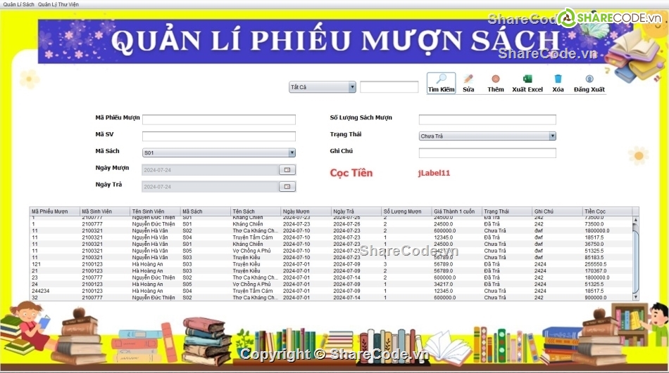 quản lí thư viện,hệ thống quản lí thư viện,java swing,sqlserver,quản lí thư viện java swing,đồ án