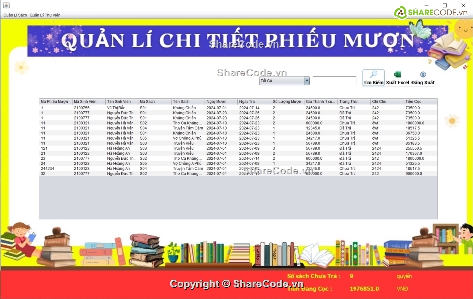 quản lí thư viện,hệ thống quản lí thư viện,java swing,sqlserver,quản lí thư viện java swing,đồ án