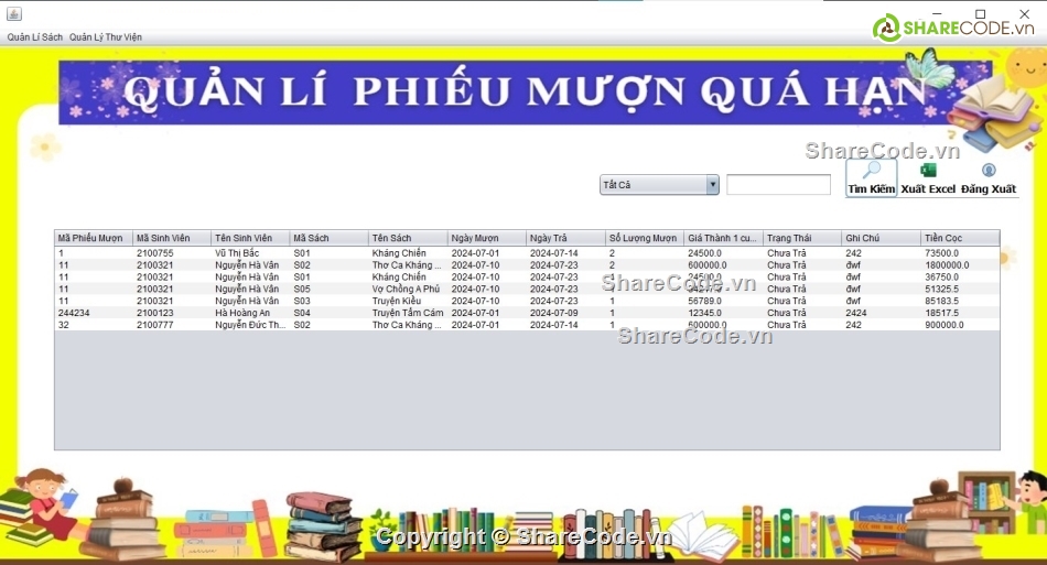 quản lí thư viện,hệ thống quản lí thư viện,java swing,sqlserver,quản lí thư viện java swing,đồ án